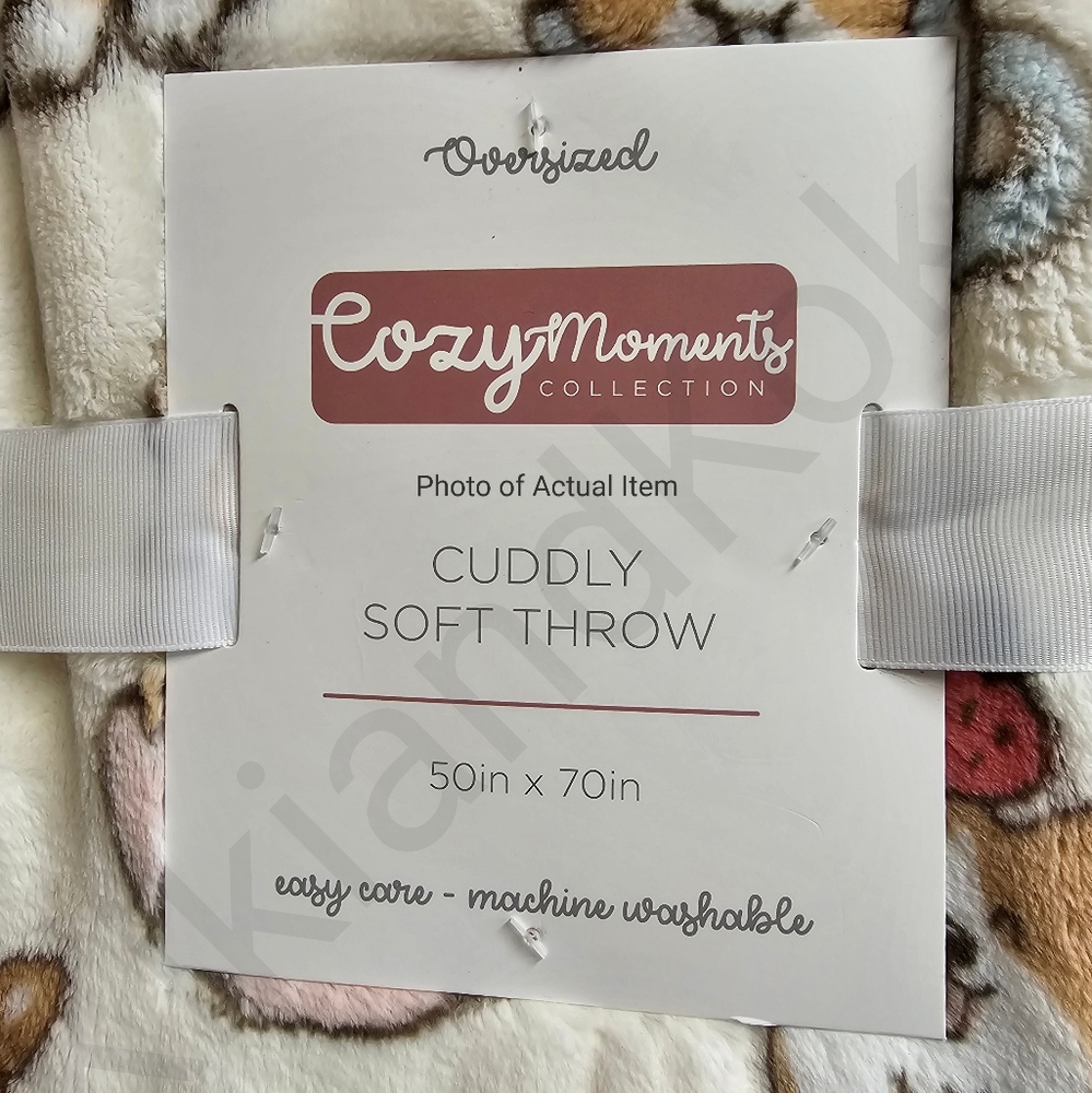 *LAST DAY & LAST ONE* NWT Cozy Moments Collection Corgi 50"x70" Throw - Picture 2 of 2